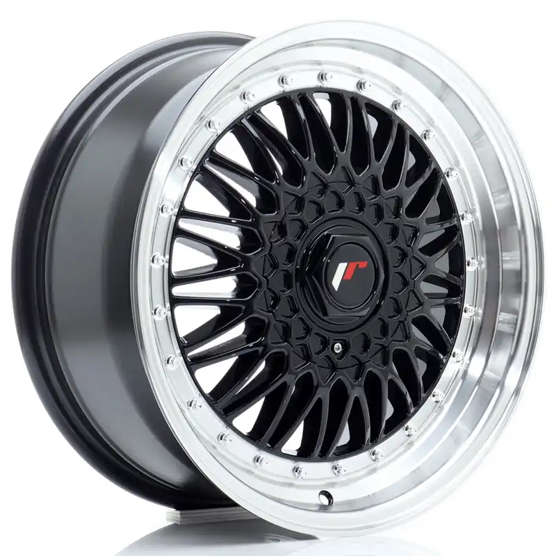 Janta aliaj 17″ JR Wheels JR9 17×7,5 ET20 4×100/108 Gloss Black w/ Machined Lip Livrare expres