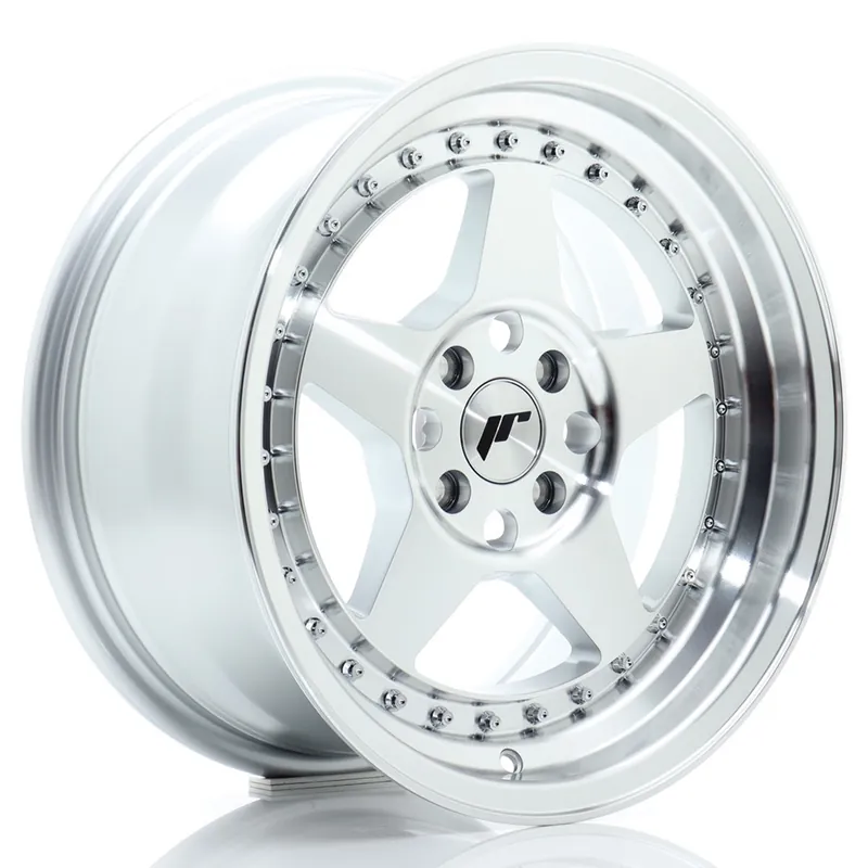 Ofertă de sezon Janta aliaj 16″ JR Wheels JR6 16×8 ET30 4×100 Silver Machined Face