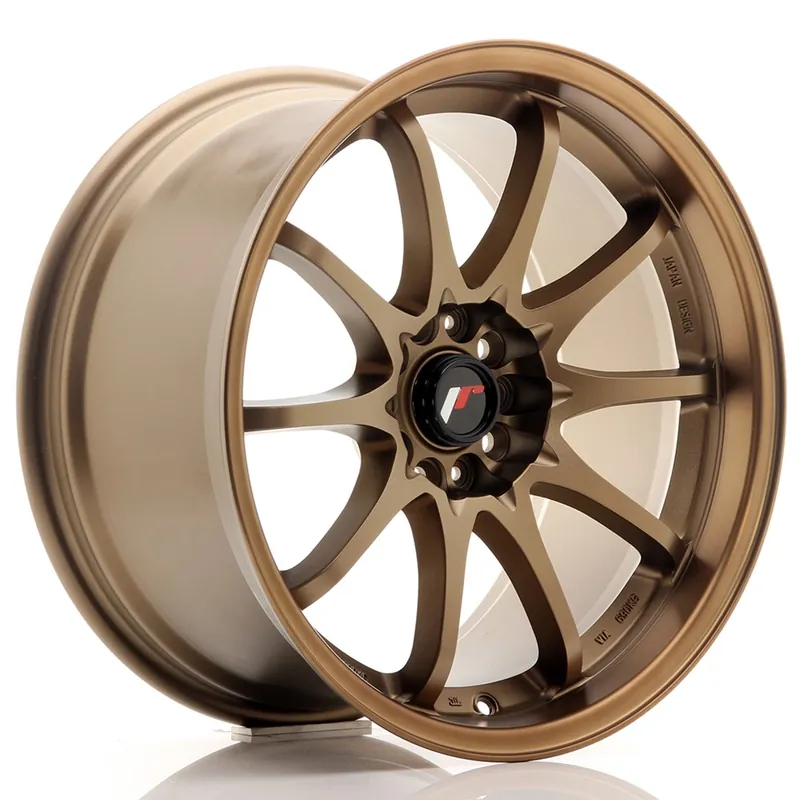 Janta aliaj 18″ JR Wheels JR5 18×9,5 ET22 5×100/114,3 Dark Anodized Bronze Plată sigură