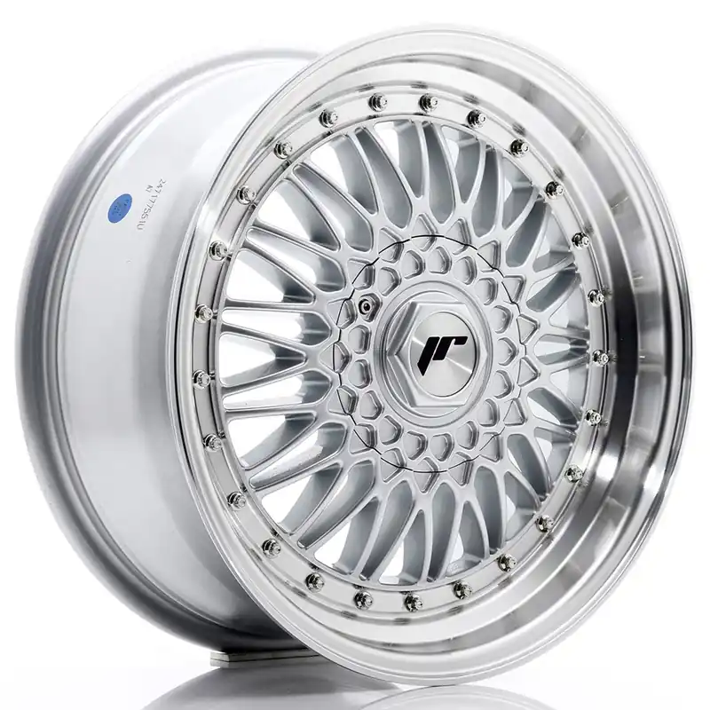 Promoție Janta aliaj 17″ JR Wheels JR9 17×7,5 ET20-35 BLANK Silver w/ Machined Lip+Silver Rivets