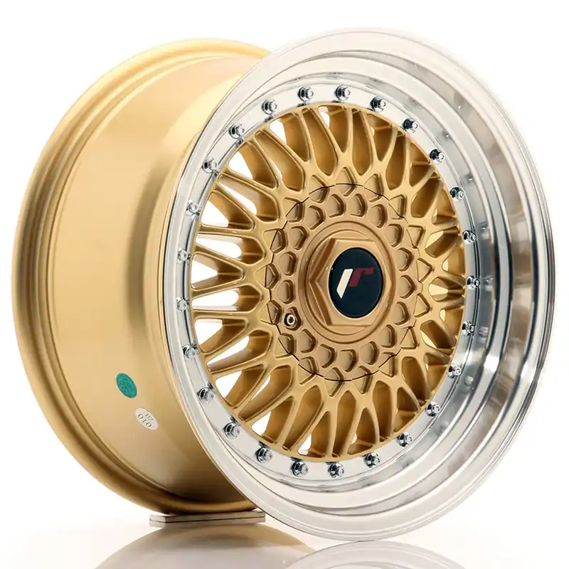 Livrare rapidă Janta aliaj 16″ JR Wheels JR9 16×8 ET25 BLANK Gold w/ Machined Lip