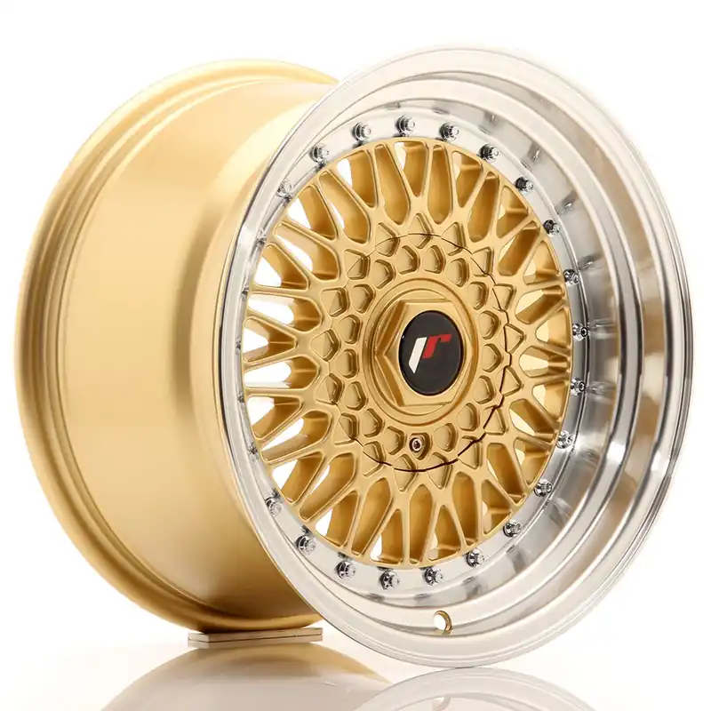 Janta aliaj 16″ JR Wheels JR9 16×9 ET20 BLANK Gold w/ Machined Lip Preferatul clienților