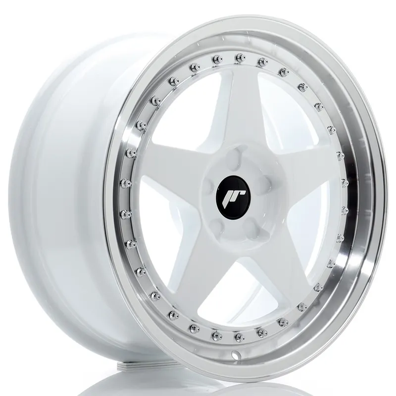 Promoție Janta aliaj 18″ JR Wheels JR6 18×8,5 ET20-40 5H BLANK White w/ Machined Lip