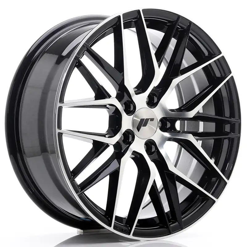 Janta aliaj 18″ JR Wheels JR28 18×7,5 ET40 5×112 Gloss Black Machined Face Livrare expres