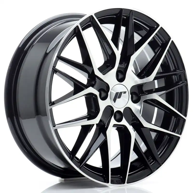 Janta aliaj 16″ JR Wheels JR28 16×7 ET40 4×100 Gloss Black Machined Face Ofertă limitată