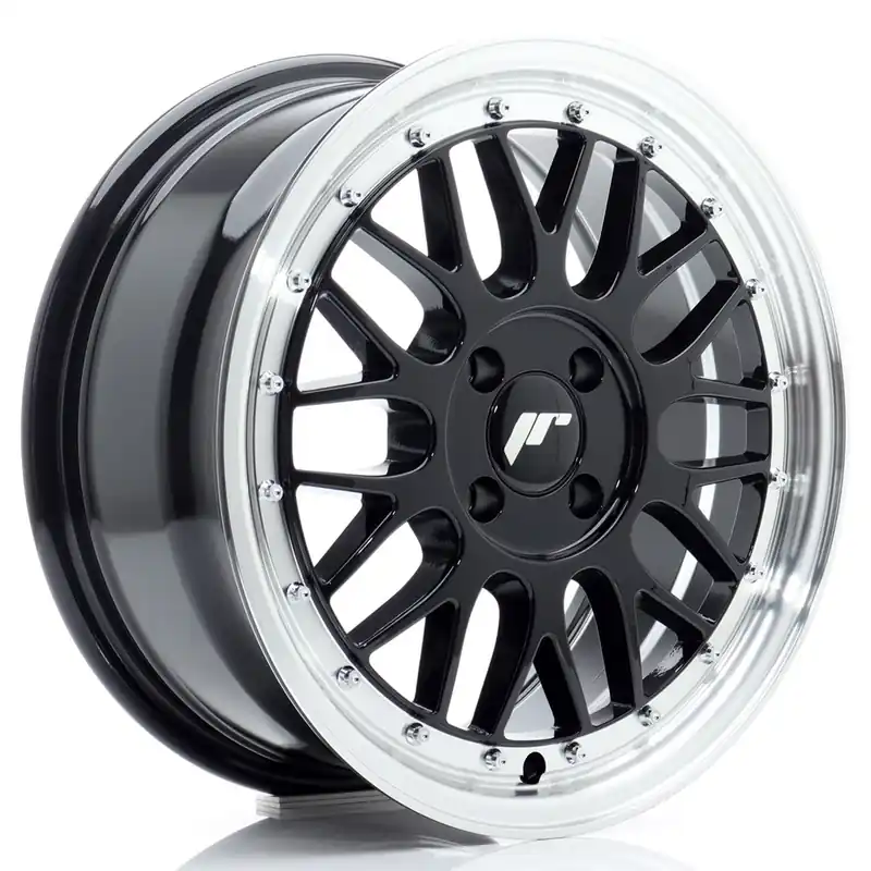 Super ofertă Janta aliaj 16″ JR Wheels JR23 16×7 ET40 4×100 Gloss Black w/ Machined Lip