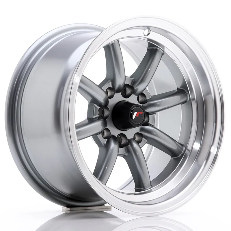 Super ofertă Janta aliaj 14″ JR Wheels JR19 14×8 ET-13 4×100/114 Gun Metal w/ Machined Lip