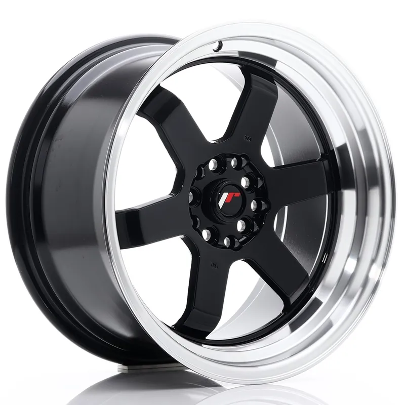 Janta aliaj 17″ JR Wheels JR12 17×9 ET25 4×100/114 Gloss Black Plată sigură