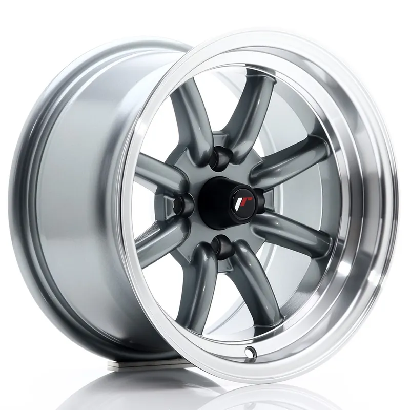Ofertă limitată Janta aliaj 14″ JR Wheels JR19 14×8 ET-13 4×100 Gun Metal w/ Machined Lip