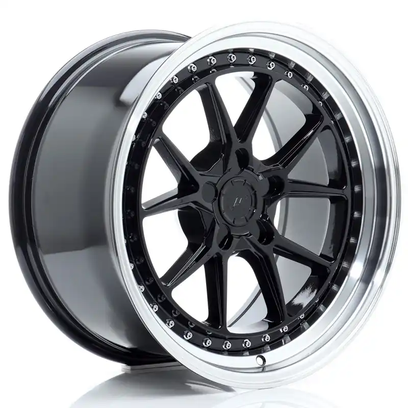 Janta aliaj 18″ JR Wheels JR39 18×9,5 ET15-35 5H BLANK Gloss Black w/ Machined Lip Livrare gratuită