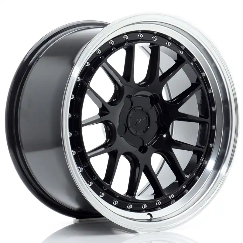 Ieftin Janta aliaj 18″ JR Wheels JR40 18×9,5 ET15-35 5H BLANK Gloss Black w/ Machined Lip
