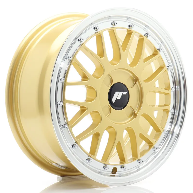 Janta aliaj 16″ JR Wheels JR23 16×7 ET20-45 4H BLANK Gold w/ Machined Lip Promoție