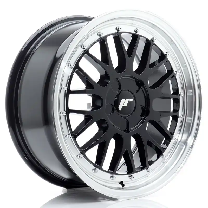 Janta aliaj 17″ JR Wheels JR23 17×8 ET20-45 5H BLANK Gloss Black w/ Machined Lip Ofertă specială