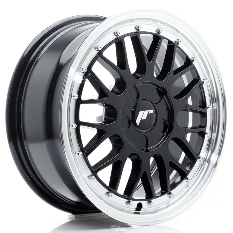 Janta aliaj 16″ JR Wheels JR23 16×7 ET20-45 5H BLANK Gloss Black w/ Machined Lip Mai ieftin