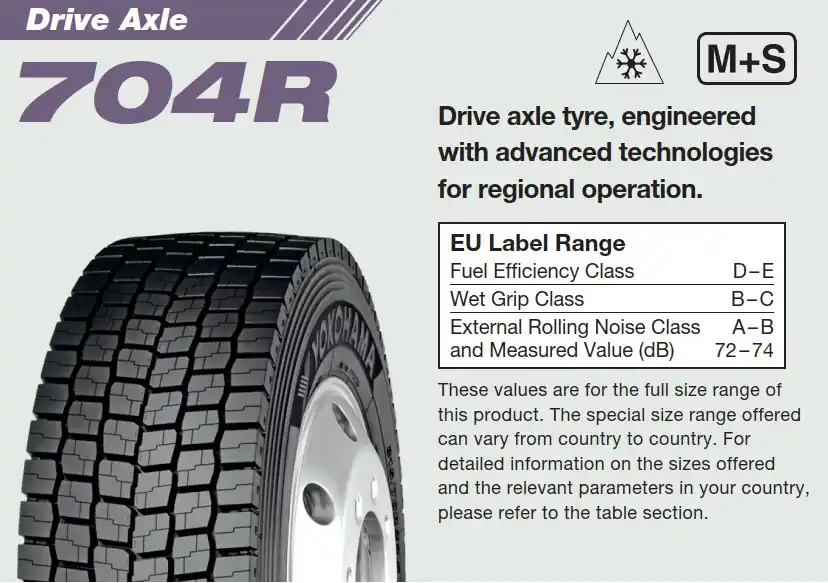 Anvelopa Vara 295/80R22.5 152/148M YOKOHAMA 704R Doar azi