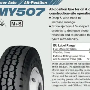 Anvelopa Vara 315/80R22.5 156/150K YOKOHAMA MY507 Preferatul clienților
