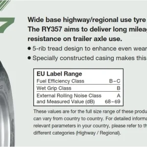 Anvelopa Vara 385/65R22.5 164K YOKOHAMA RY357 Cel mai vândut