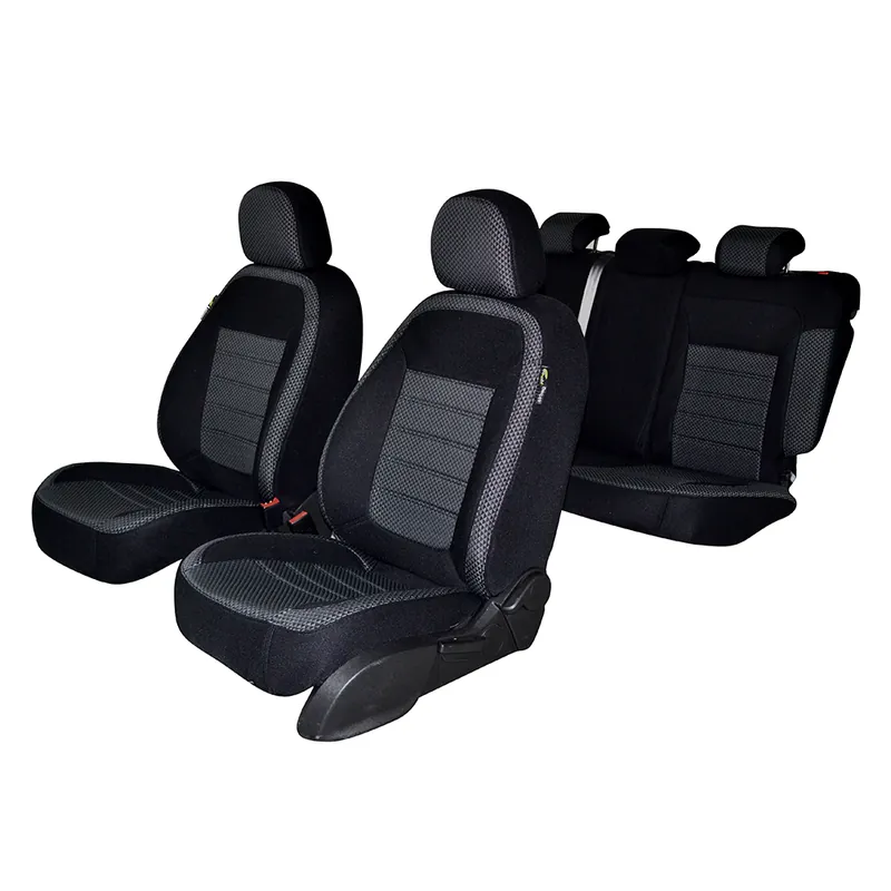 SET HUSE SCAUN UMBRELLA PENTRU DACIA DUSTER 2018 (BANCHETA FRACTIONATA) CU TETIERE SPATE IN FORMA DE L, fara cotiera sofer Expediere rapidă