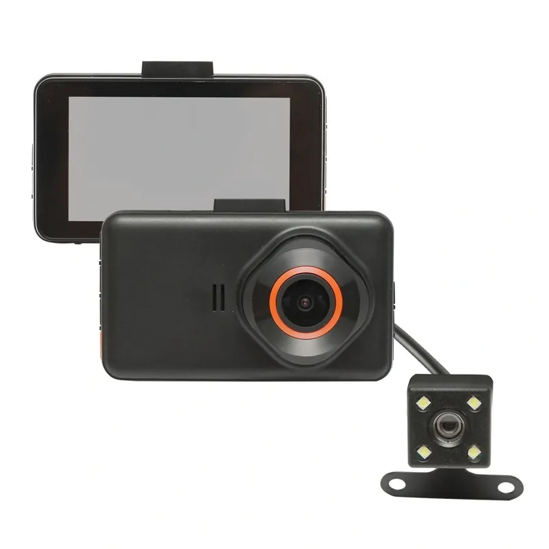 Livrare expres Camera video auto duala fata/spate FHD cu display 3 inch LCD