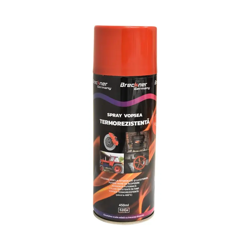 Cumpără acum Spray vopsea acrilic termorezistent la 400 grade rosu 450ml Breckner Germany