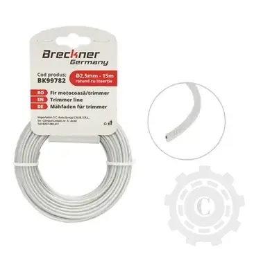 Ofertă de sezon Fir rotund cu insertie metalica pentru motocoasa 2.5mmx15m