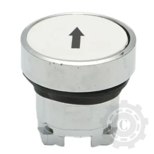 Cap buton comanda alb sageata sus Ø 22mm Disponibil imediat