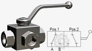 ROBINET HIDRAULIC 3 CAI CU BILA DKH 12 FILET 1/2 BSP Plată securizată