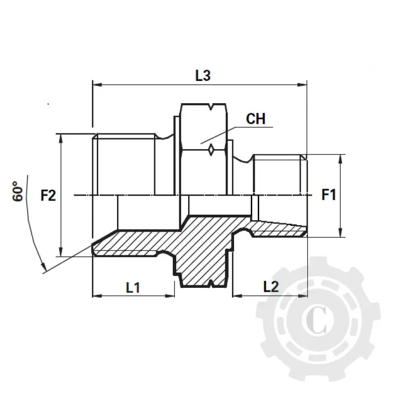 ADAPTOR DR FE G06 3/8" M18X1.5 Retur ușor