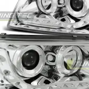 Faruri cu DRL pe fundal cromat compatibil cu VW T5 04.03-08.09 Retur gratuit