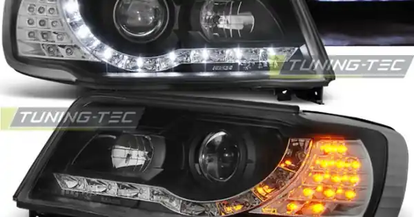 Faruri cu DRL pe fundal negru compatibil cu AUDI 100 C4 12.90-06.94 Comandă acum