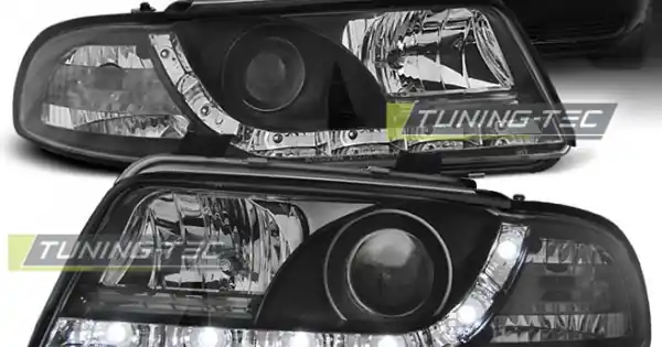 Faruri cu DRL pe fundal negru compatibil cu AUDI A4 11.94-12.98 Doar azi