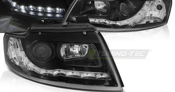 Cumpără acum Faruri cu DRL pe fundal negru compatibil cu AUDI A4 B6 CABRIO 02-06