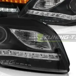 Disponibil imediat Faruri cu DRL pe fundal negru compatibil cu AUDI A4 B7 11.04-03.08