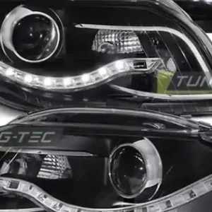 Faruri cu DRL pe fundal negru compatibil cu AUDI A4 B7 11.04-03.08 Doar azi