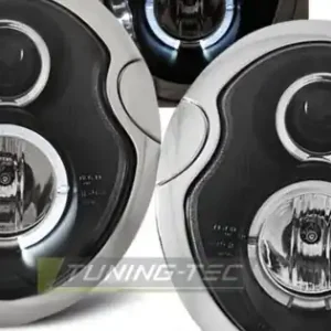 Faruri cu DRL pe fundal negru compatibil cu BMW MINI (COOPER) 05.01-10.06 Livrare rapidă
