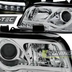 Faruri cu lumina tub crom compatibil cu AUDI A4 10.00-10.04 Reducere de preț