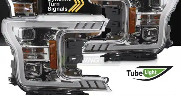 Faruri cu lumina tub crom compatibil cu FORD F150 MK13 17-20 Popular