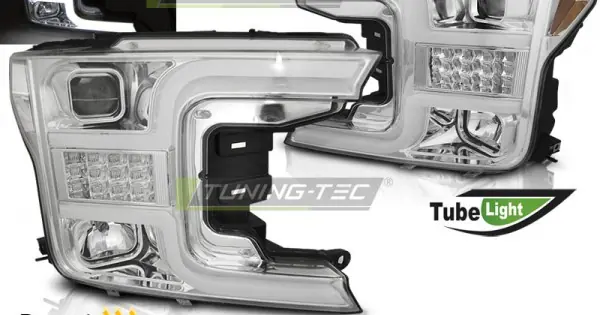 Faruri cu lumina tub crom compatibil cu FORD F150 MK13 17-20 Preț redus