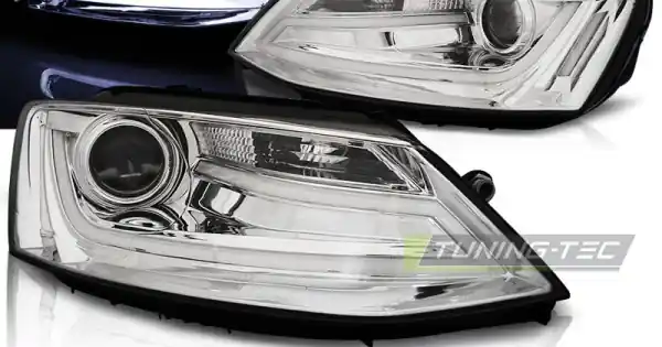 Faruri cu lumina tub crom compatibil cu VW JETTA VI 1.11-18 Vezi acum