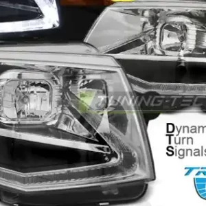 Faruri cu lumina tub crom DRL SEQ compatibil cu VW T6 15-19 Retur gratuit