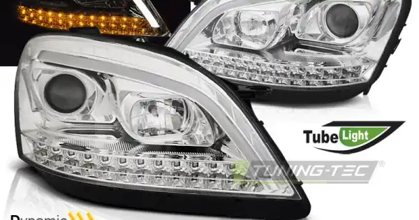 Faruri cu lumina tub crom SEQ compatibil cu MERCEDES W164 ML M-KLASA 05-07 Popular
