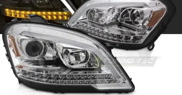 Faruri cu lumina tub crom SEQ compatibil cu MERCEDES W164 ML M-KLASA 09-11 Livrare gratuită