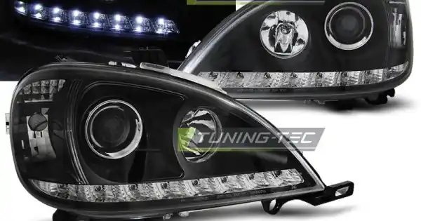 Faruri cu DRL pe fundal negru compatibil cu MERCEDES W163 ML M-KLASA 03.98-08.01 Preferatul clienților