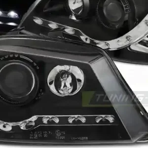 Faruri cu DRL pe fundal negru compatibil cu SEAT IBIZA 6L 04.02-08 Comandă acum