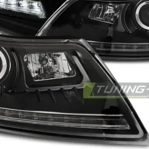 Faruri cu DRL pe fundal negru compatibil cu SKODA OCTAVIA 09-12 Cumpără online