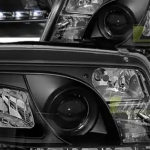 Faruri cu DRL pe fundal negru compatibil cu VW BORA 09.98-05.05 Chilipir