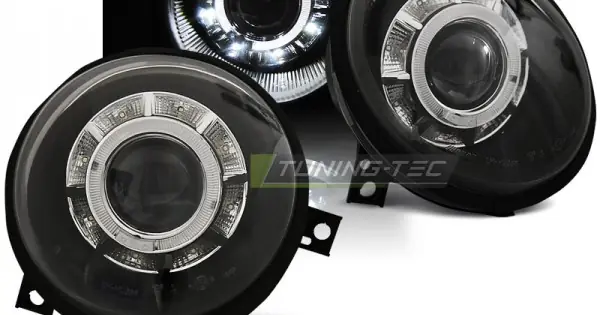 Ofertă exclusivă Faruri cu DRL pe fundal negru compatibil cu VW LUPO 98-05
