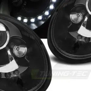 Faruri cu DRL pe fundal negru compatibil cu VW NEW BEETLE 06-12 Ultima șansă