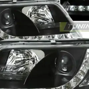 Faruri cu DRL pe fundal negru compatibil cu VW PASSAT 3BG 09.00-03.05 Cel mai bun preț