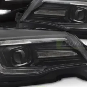 Calitate înaltă Faruri cu lumina tub DRL negru compatibil cu SUBARU FORESTER IV 13-18